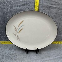 Gorham Fine China Wheat w/ Silver Serving Platter
