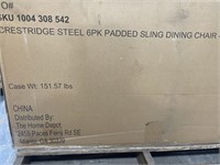 Crestridge Steel Padded Sling Chairs 6pk