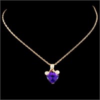 1.90ct Amethyst Pendant in 14K Gold