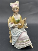 Vintage Collectable Lady Playing Mandolin Figurine