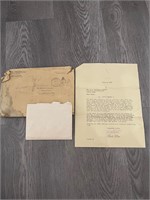 Vintage 1936 Veterans Letter Personalized Medical