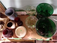 ASSTD GLASS & POTTERY VASES