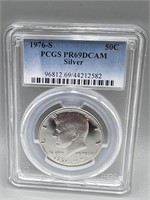 1976-S PCGS PR69 DCAM Silver Half Dollar