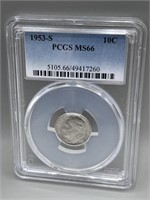 1953-S PCGS MS66 Silver Rosevelt Dime