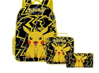 3 pcs Pokemon Pikachu Backpack