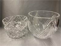 (3) Unsigned Crystal Bowls
