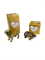 Impulse Inc. Jeweled Animal Trinket Boxes