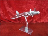 Aluminum desk airplane figure.