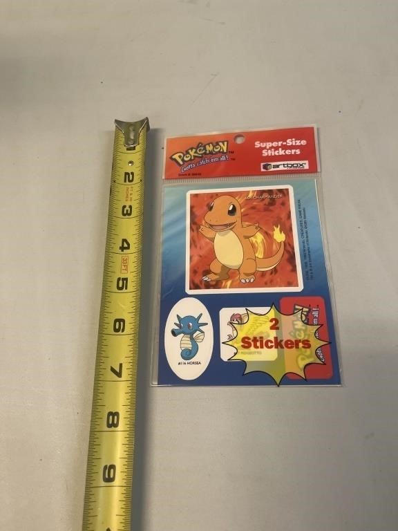 1998 Pokémon supersize stickers Charmander