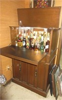 vintage wooden liquor cabinet NO CONTENTS