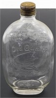 1940 Old Quaker Embossed Whiskey Bottle with