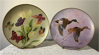 Larry Toschik Mallards Plate and Butterfly Plate