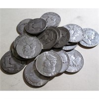 (20) Franklin Half Dollars 90% Silver