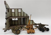21st Century Toys WWII House & Artillery Pieces
