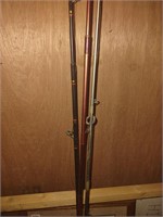 (3) Fishing Poles, Two w/Reels