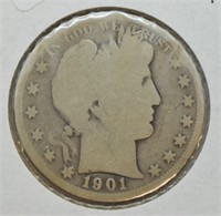 1901 S BARBER HALF DOLLAR  G