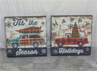 Nordstrom Rack Holiday Wall Plaques ~ 16"x16"