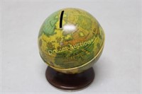 Small 1950`s Metal Globe Savings Bank