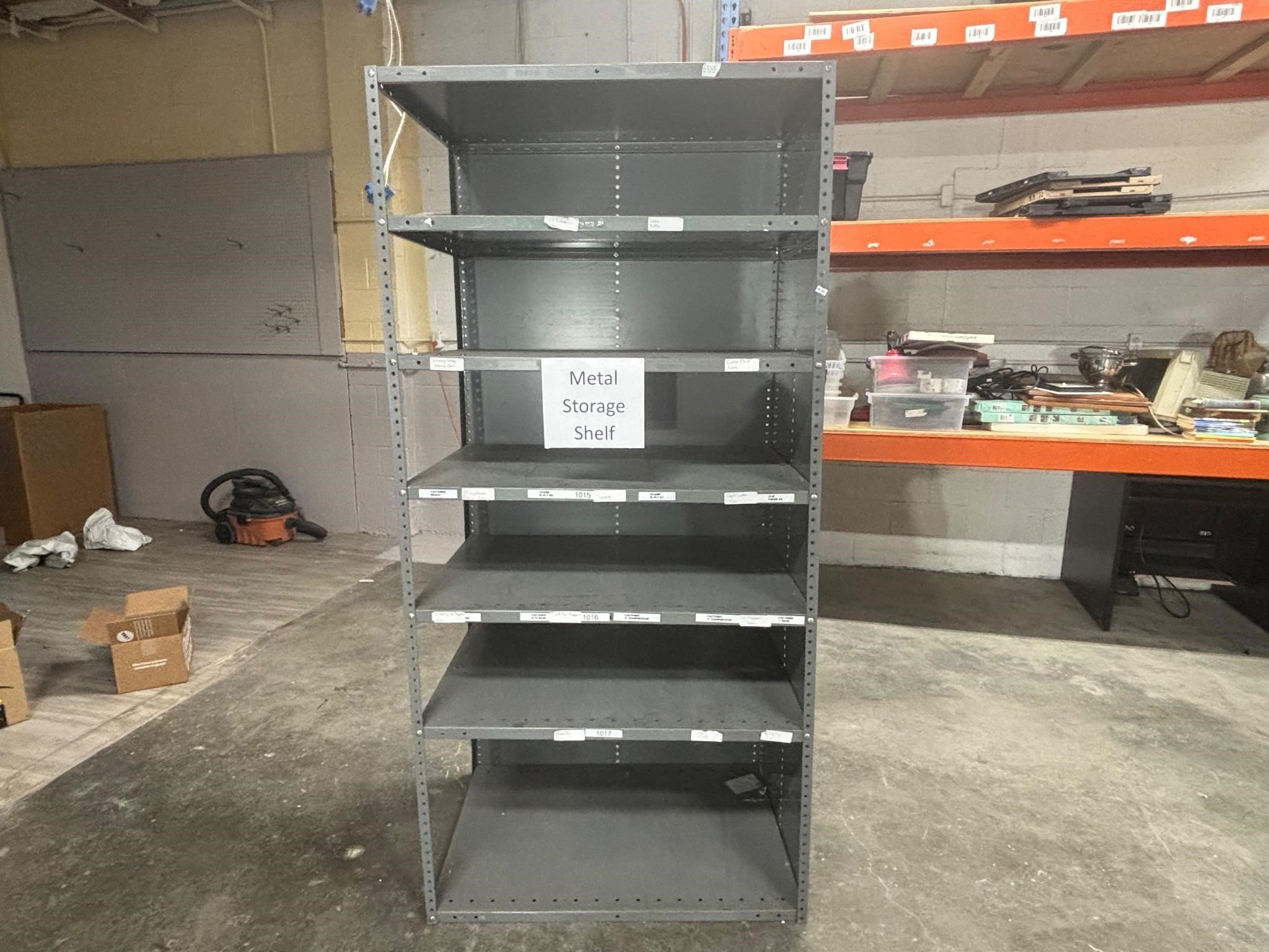 Metal Storage Shelf 36” x 24” x 75”