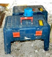 2 Step Stool Tool Boxes w/Electrical/Misc Contents