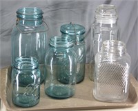 BLUE CANNING JARS & OTHERS