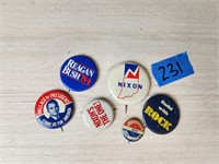Vintage President / political pins