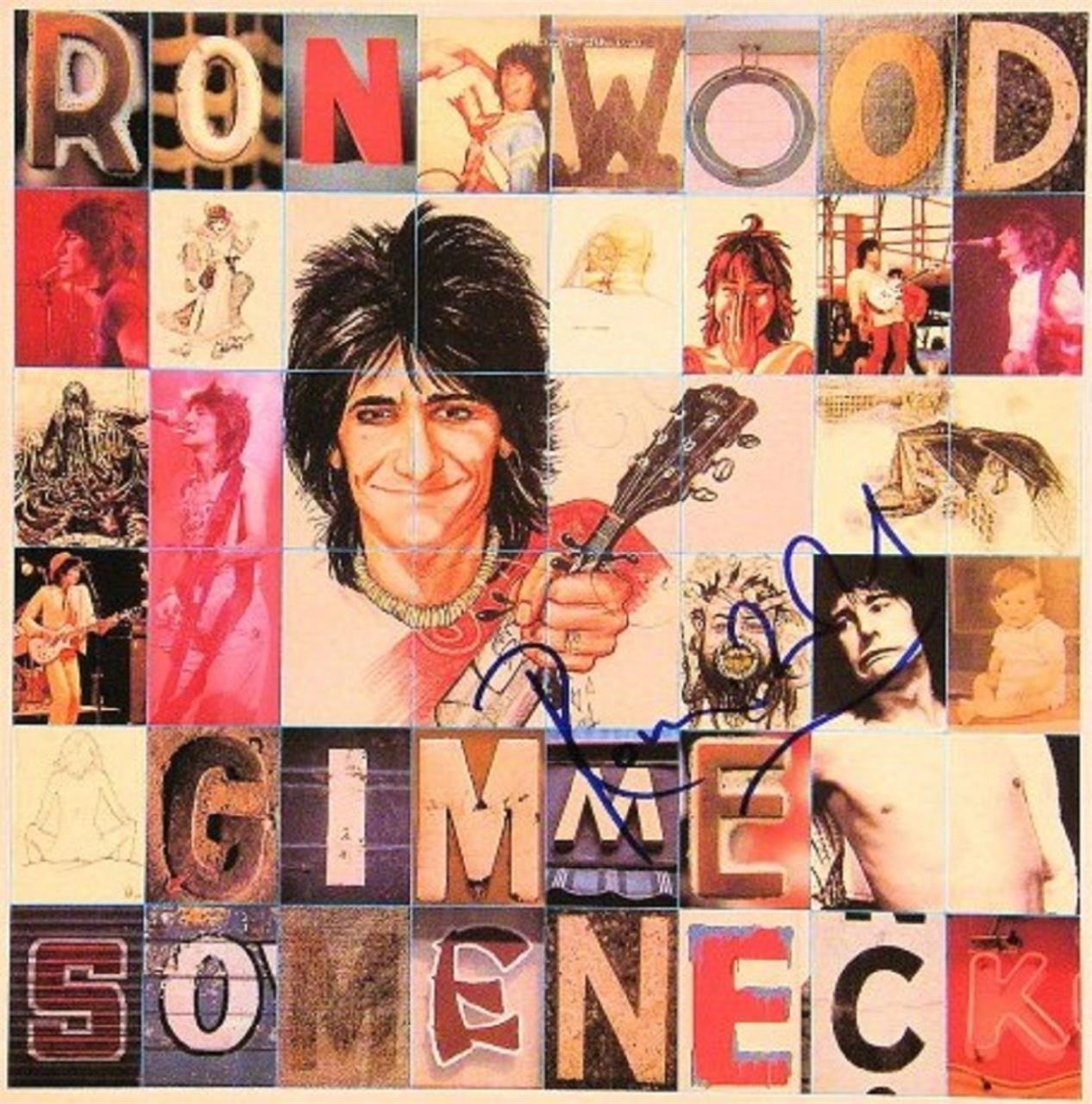 Ron Wood signed "Gimme Some Neck" album