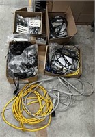 Lot of Assorted Cables & Extension Cords