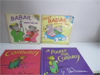 4 Books - Corduroy & Babar