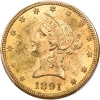 $10 1891-CC PCGS MS63 CAC
