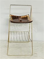 wire frame ash stand & ashtray - 25H x 12 square
