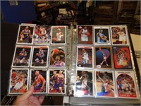 BINDER OF BASKETBALL CARDS APPROX 7PGS