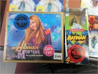 Hannah Montana Cards & Batman Hero Clix .