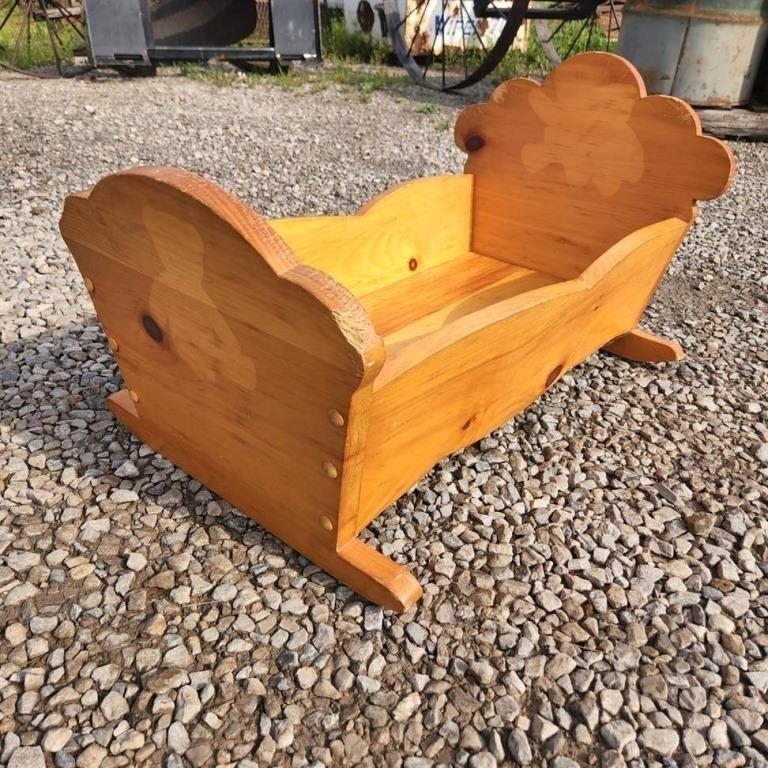 Wooden Cradle 31"L x 15"W