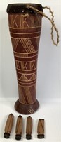 African Talking Drum & Wooden Whistles