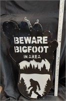 Metal Bigfoot Sign