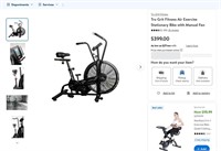 FM4432  Tru Grit Exercise Bike Manual Fan