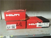 3 Boxes of Hilti XU-62P8 Pins - 2 1/2"