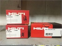 3 Boxes of Hilti NK-4S12 Pins - 1 3/4" & 2"