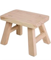 Unfinished Step Stool Footstool Wooden