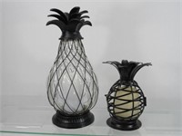 2 PINEAPPLE CANDLE LAMPS: