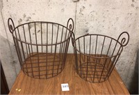 Decorative Wire Baskets (2)