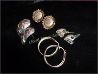 4 Pair Sterling Silver Lady's Earrings