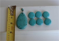 Turquoise Pendant & Round Stones