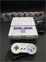 Super Nintendo System & Six Games