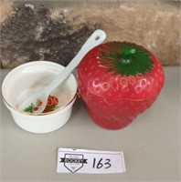 Vintage misc. strawberry themed dishes