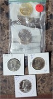 10 MIXED DATE NON-SILVER KENNEDY HALF DOLLARS
