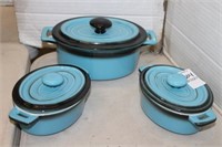 THREE CASSEROLE BAKING DISHES