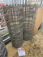 2 PARTIAL ROLLS OF WIRE FENCING 4'H