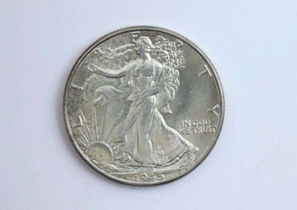 1945 Walking Liberty Half Dollar